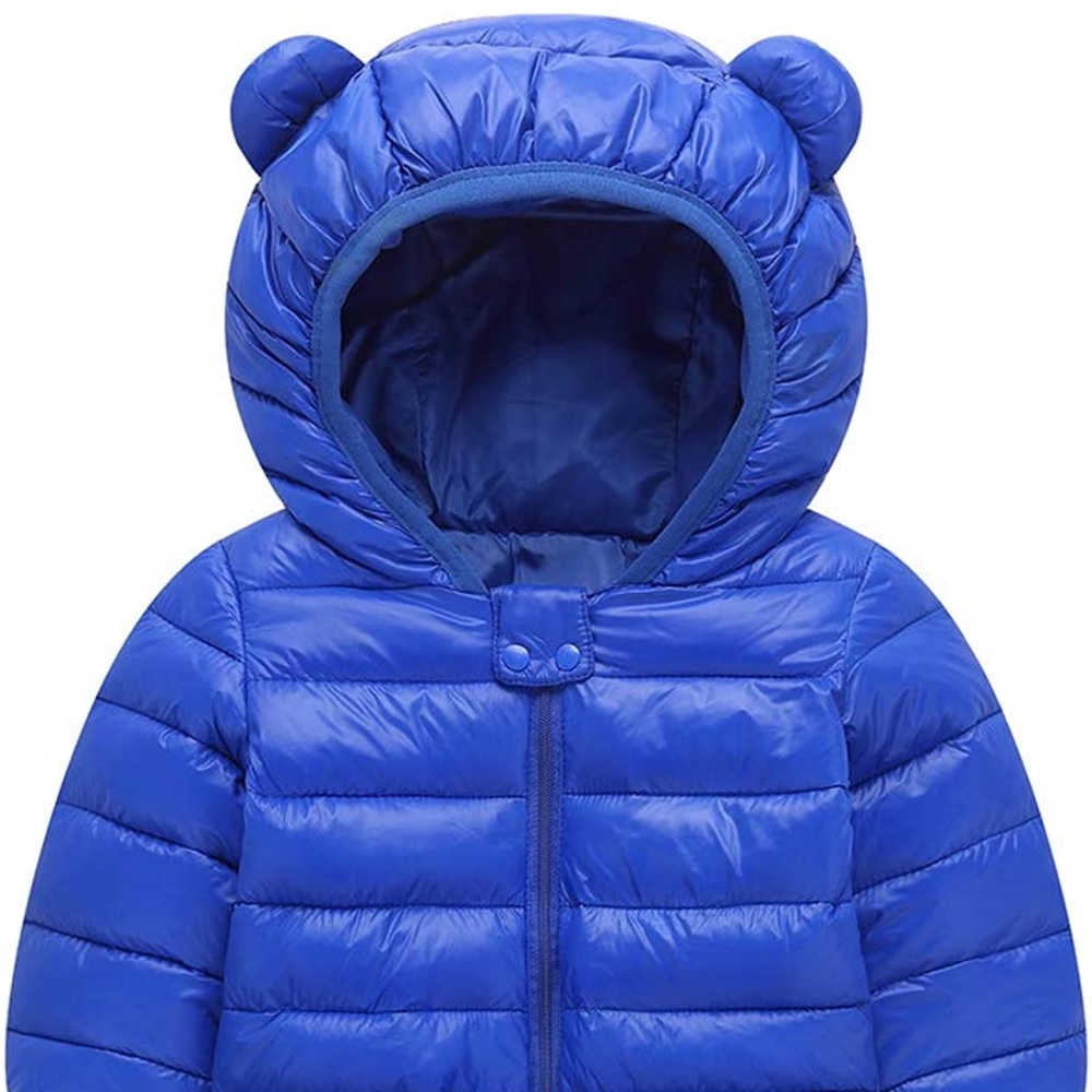 Royal blue winter Down Coats for Kids Baby Boys Girls Light Puffer Padded Jacket